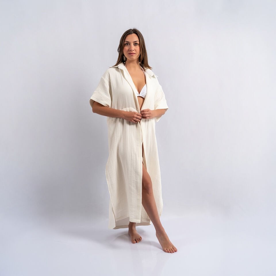 Müslin Beyaz Pareo