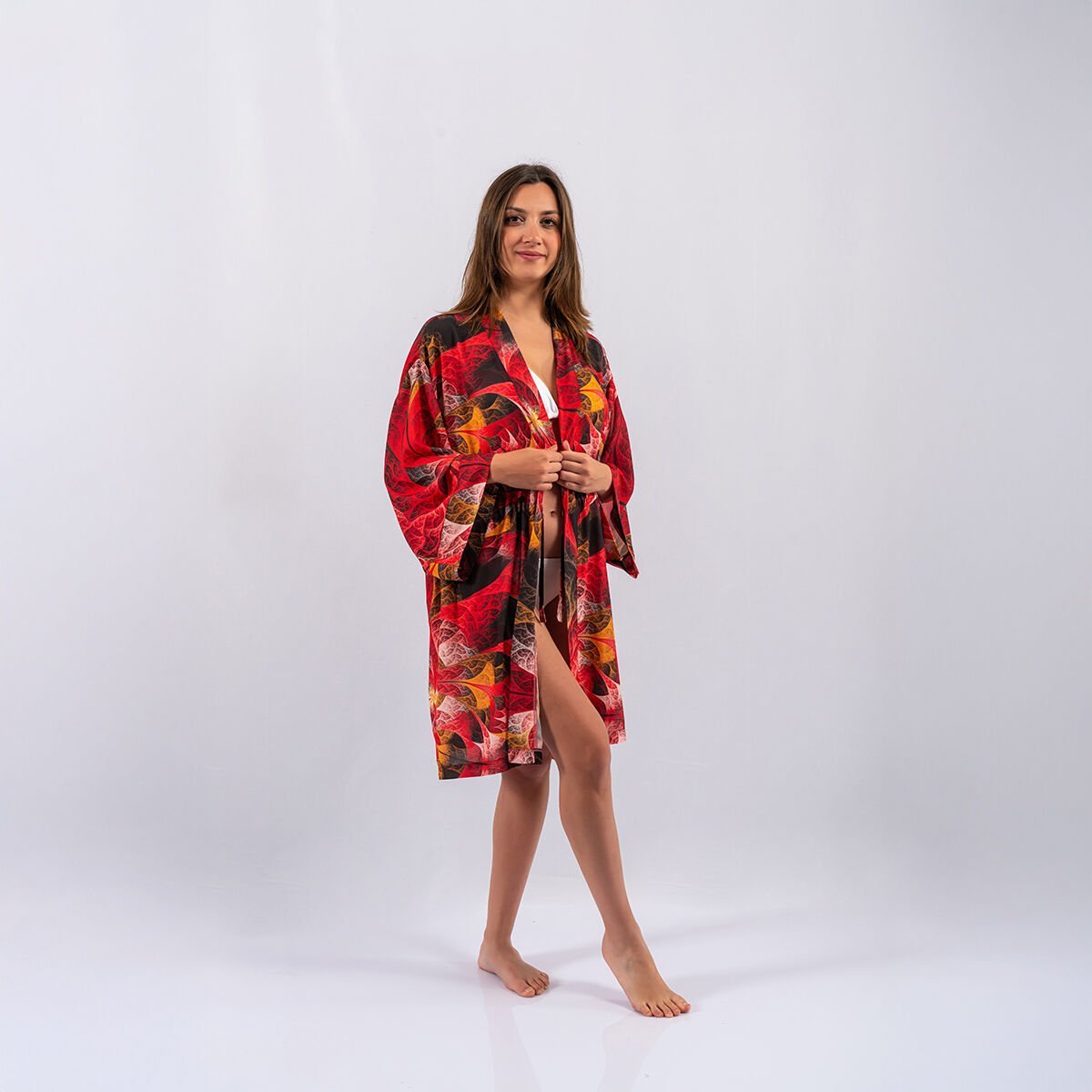 Krep Kırmızı Pareo