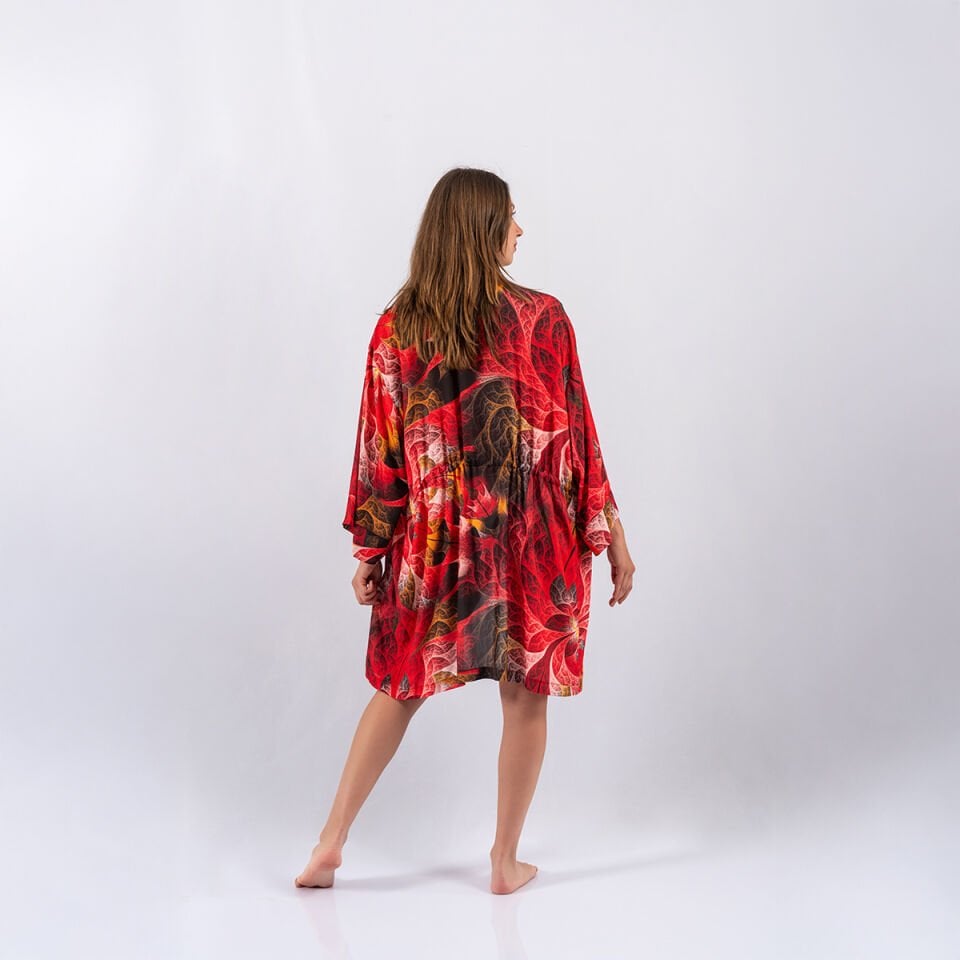 Krep Kırmızı Pareo