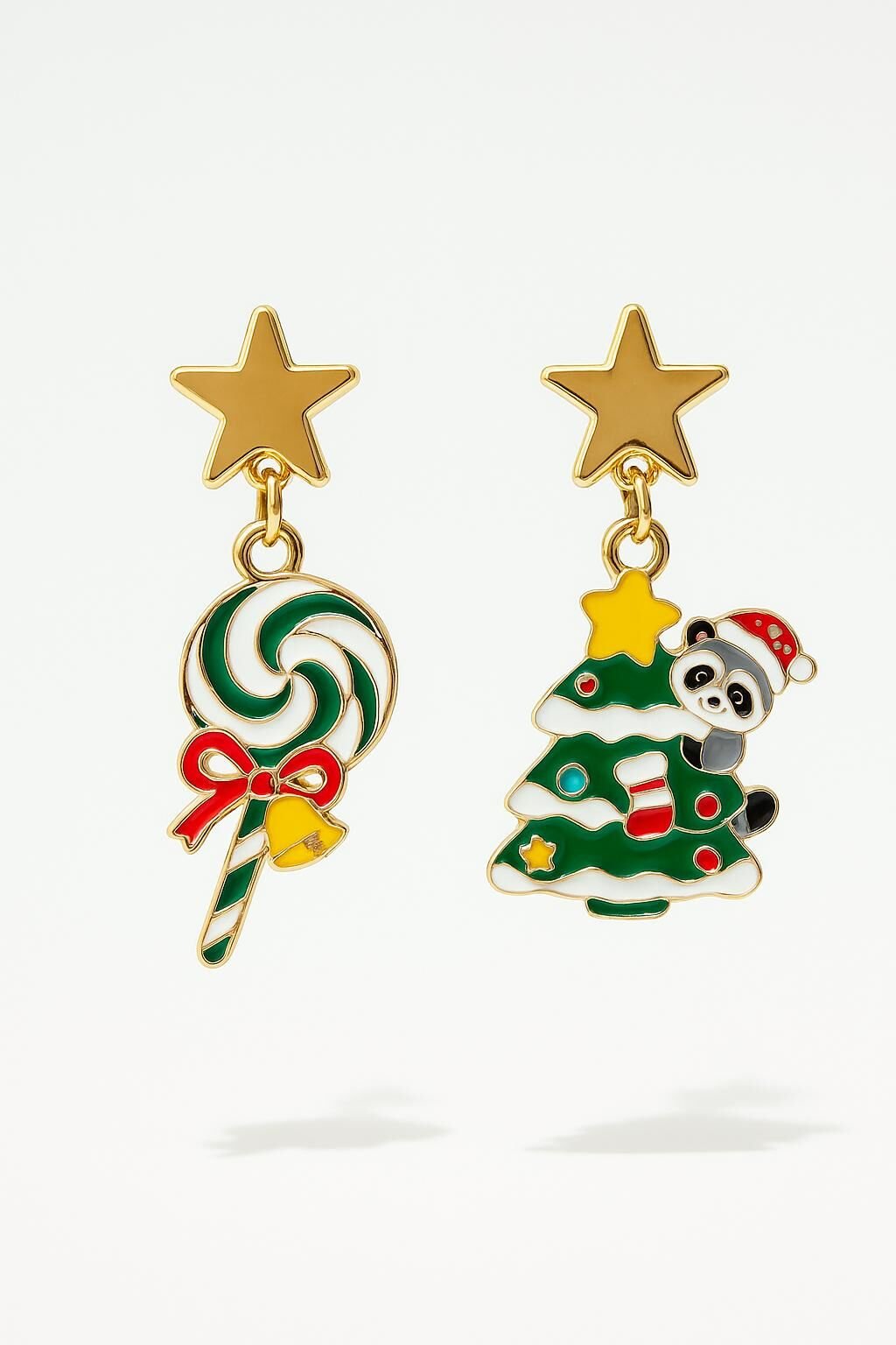 Şekerli Rakunlu Çam Ağacı Küpe