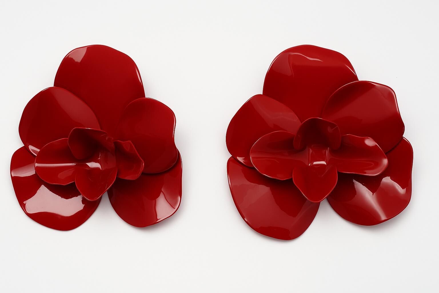 Kırmızı Çiçek Küpe