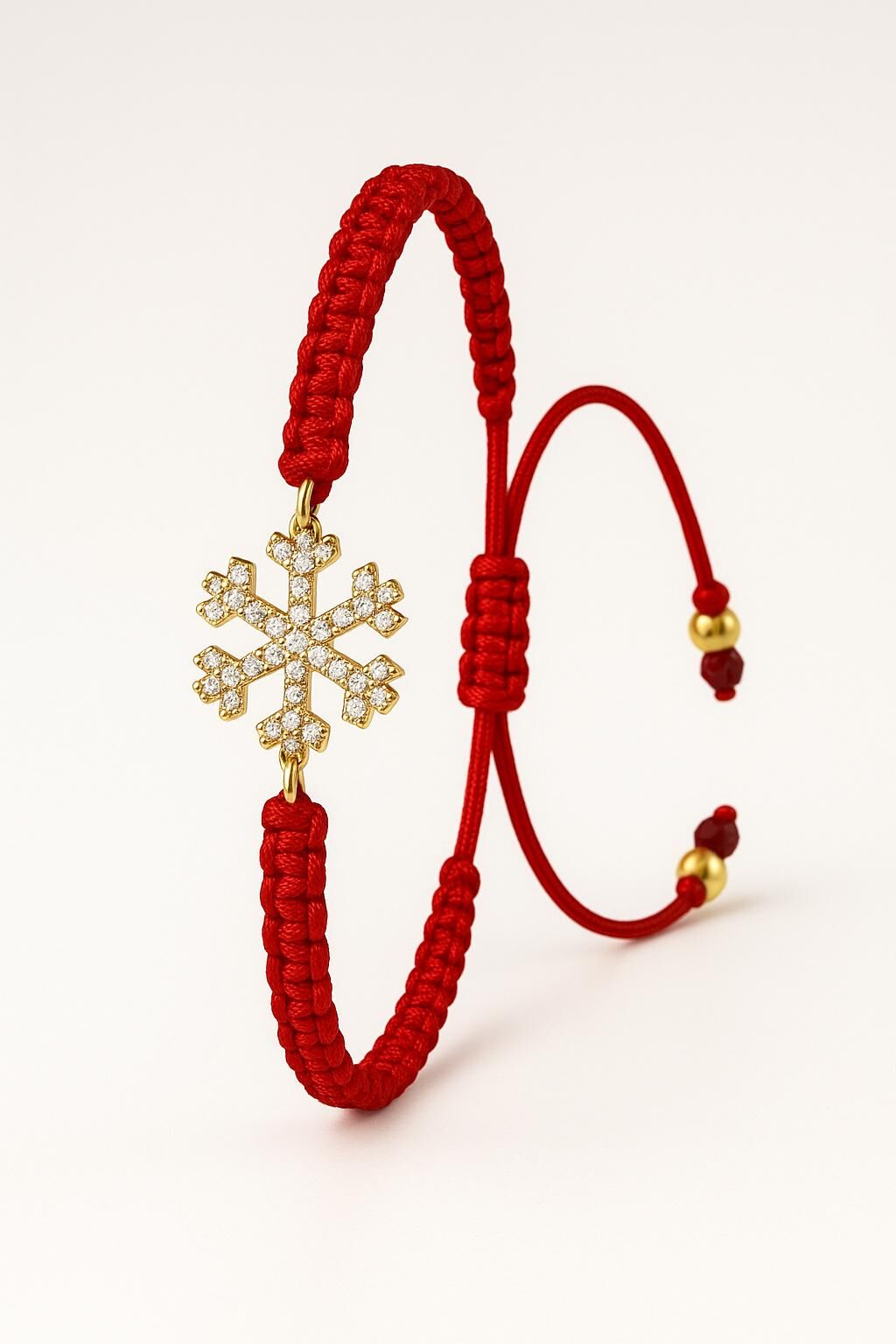 Kırmızı Kar Tanesi Bileklik