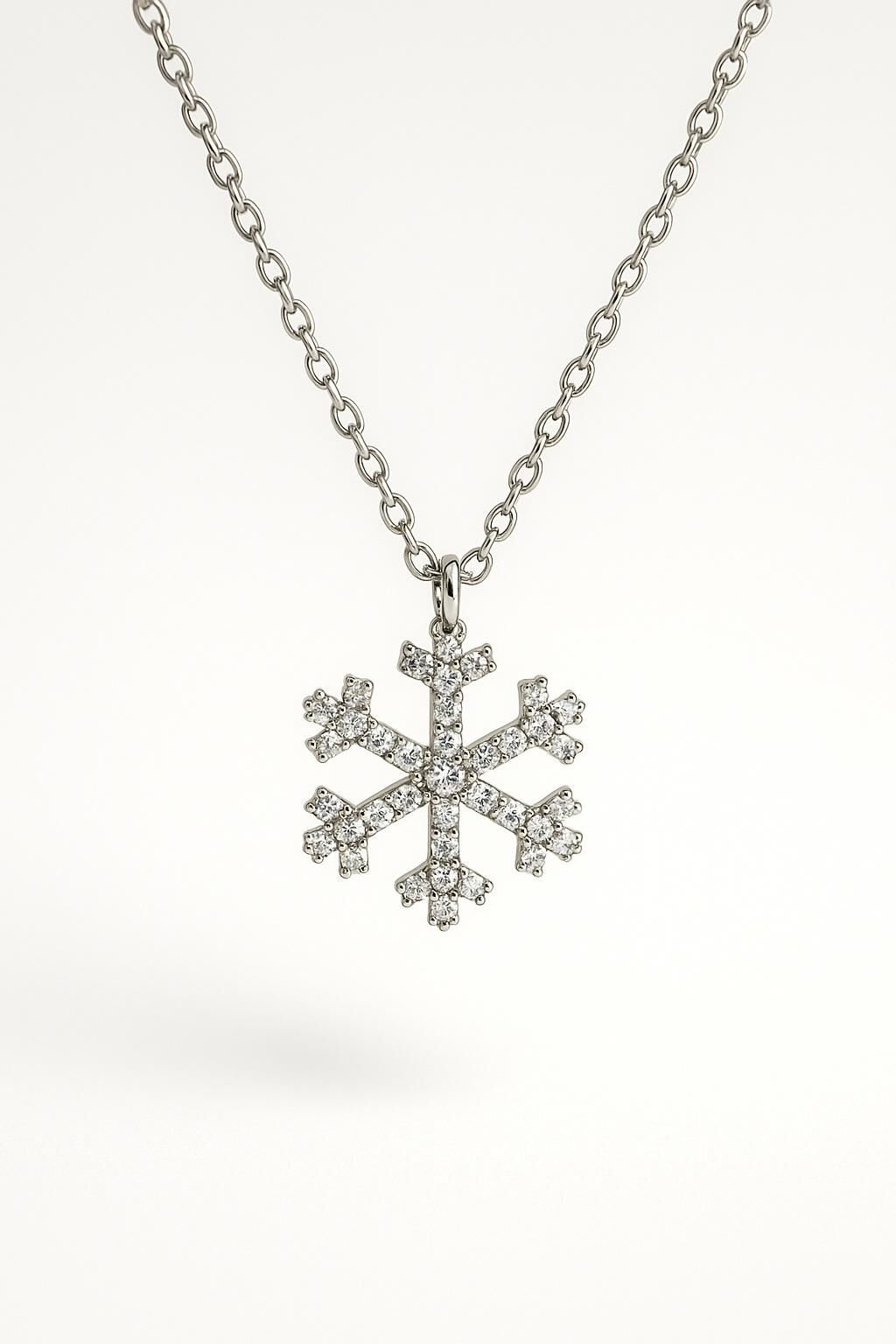Beyaz Kar Tanesi Kolye